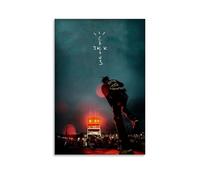 Qiamenu Poster di Travis Scott Rapper Music Vintage Music Poster per stanza, estetico, su tela, decorazione per camera da letto, 40 x 60 cm