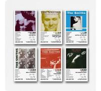 Qiamenu Set di 6 Poster con Copertina di Album Musicali The Smiths - Vintage da Parete su Tela, Decorativi per Stanza, 20 x 30 cm, Stile 5
