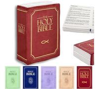 Qiamia Bible Pillow Book Plush That Opens, Bible Pillow, Adults Christian Gifts, Book Shape, Openable (Khaki)