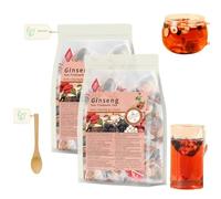 Qiamia Set completo di tè al ginseng, tè ai cinque tesori del ginseng, tès per i reni, naturale per uomini e donne (30-60 sacchi) (10 treasures)