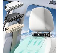 Qiamia Upgraded Car Seat Fan - Wireless Fan for Car Back Seat, 3 velocità Portable Car Headrest Fans for Front and Rear Seats (White (wireless))