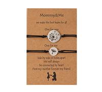 QIAMNI 2 pz Dente di leone in acciaio inox corda braccialetto per donne ragazze bambini fatto a mano semplice personalizzato migliore amico regalo gioielli