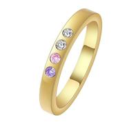 QIAMNI Anello esclusivo per la mamma: placcato oro 14 carati, vari anelli, regalo per donne