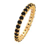 QIAMNI Anello Eternity impilabile con zirconi multi- Gemma - Simbolo dell'amore infinito per donne per regali, Ottone, Zircone