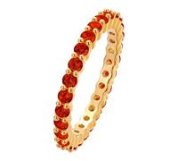 QIAMNI Anello Eternity impilabile con zirconi multi- Gemma - Simbolo dell'amore infinito per donne per regali, Ottone, Zircone