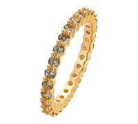 QIAMNI Anello Eternity impilabile con zirconi multi- Gemma - Simbolo dell'amore infinito per donne per regali, Ottone, Zircone
