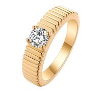 QIAMNI Anello geometrico retrò: realizzato in puro rame, questo anello è versatile e adatto per stratificazione, rendendolo un ottimo regalo per le donne