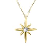 QIAMNI Polaris - Collana con girasole in puro rame elettrolitico e tempestato di diamanti, accessorio versatile, regalo per donne