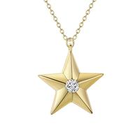 QIAMNI Polaris - Collana con girasole in puro rame elettrolitico e tempestato di diamanti, accessorio versatile, regalo per donne