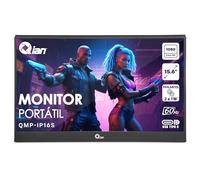 Qian Monitor portatile IPS Full HD da 15,6" a 60 Hz 1920 × 1080 con supporto, doppio altoparlante, secondo schermo ultra sottile per computer portatile/PC/Mac/PS3/4/5/Xbox