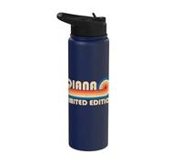 QIANA Retro 70s 80s Sunset Stripe Stainless Steel Insulated Water Bottle