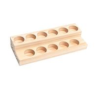 Qianchilang Espositore per Oli essenziali in Legno Supporto per la Conservazione dell'olio Essenziale Scatola Portaoggetti, Un Ripiano in Pino a 11 fori a 2 Strati, per Smalto per Unghie da 15 ml