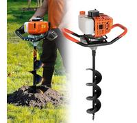 QianCruxtacy Mototrivella a Scoppio 198cc 2 Tempi,Trivellatrice da Giardino e Campi con Punte in Lega Resistente,per Installazione Pali di Recinzione,Piantumazione Forestale e Costruzione Terrazze 30