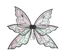 Qianderer Ali di fata, ali di farfalla, ali da fata, per adulti, donne, bambini, ragazze, ali di farfalla, per Halloween, Natale, cosplay, feste a tema (oro rosa bronzato, 60 x 50 cm)