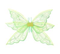 Qianderer Ali di fata, ali di farfalla, ali da fata, per adulti, donne, bambini, ragazze, ali di farfalla, per Halloween, Natale, cosplay, feste a tema (stampa verde, 60 x 50 cm)