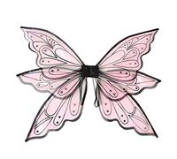 Qianderer Ali di fata, ali di farfalla, ali da fata, per adulti, donne, bambini, ragazze, ali di farfalla, per Halloween, Natale, cosplay, feste a tema (farfalla rossa e nera, 60 x 50 cm)