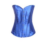 Qianderer Bustino da donna con scollatura a cuore, con lacci, push-up, body modellante, Blu Sib, L
