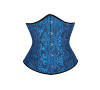 Qianderer Bustino da donna con scollatura a cuore, con lacci, push-up, body modellante, Db Blu Scuro, S