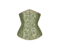Qianderer Bustino da donna con scollatura a cuore, con lacci, push-up, body modellante, Db Verde, M