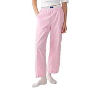 Qianderer Pantaloni da donna dritti a gamba larga con stampa a righe lettera coulisse elastico in vita Y2K Lounge Pants, Rosa Bd, S