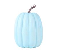 Qianderer Zucca artificiale da 20,3 cm, decorazione autunnale, zucche finte per Ringraziamento, Halloween, Natale, festival (blu, 21 x 15 cm)