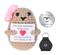 qianduoduo Regalo Originale e Divertente | Patata Positiva Italiano Idee Regalo Donna Compleanno | Regalo Uomo | Compleanno Uomo Donna | Pensiero per San Valentino, Amica, Sorella