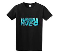 QIANFANGHUI Men's Hawaii Five O Logo T-Shirt Black XL