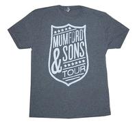 QIANFANGHUI Mumford & Sons Shield Distressed Logo Tour Heather Grey T Shirt Grey XL