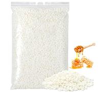 QianFenShi 200g Cera D'api,Pura e Naturale Pellet di Cera di Candela,Pastiglie di Cera D'api,Pellet di Cera D'api,per Candele,Saponi,Cosmetici,Cura della Legno,Bianco