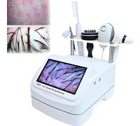Qiang Analisi Capelli Cura Cuoio Capelluto Masaggio Trattamento per Perdita Capelli Ad Alta Microcorrente Dispositivo per Ricrescita Capelli Macchina Diagnosi Pelle Viso con 5 Maniglie