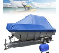 Qiang Copertura per Barca,Telo Copribarca Ricovero Imbarcazione Impermeabile Tessuto 600d Telo Copri Barca Rimorchiabile Proteggere La Nave da Lesioni,Blue-19-21FT:810 * 500CM