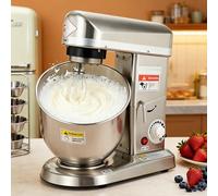 Qiang Sbattitore Elettrico con Ciotola | Impastatrice 3-in-1 per Pizze,Torte e Panificazione | Frusta a Filo per Panna e Albumi | Motore 500W | Design Antispruzzi | per Cucina Domestica 10L
