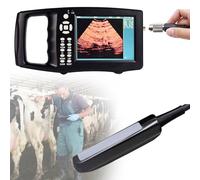 Qiang Scanner Ecografico Veterinario Portatile per Controllo Gravidanza Ecografo Veterinario con Sonda Rettale 6,5 MHz E Touchscreen da 5,6" per Bovini,Cavalli Ed Equini
