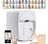 Qiang Stampante Digitale Mobile per Nail Art - Mini Stampante per Unghie 3D Controllo Portatile della Macchina per La Verniciatura delle Unghie Tramite App Mobile Gratuito,White