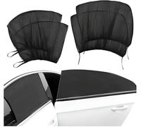 QIANGFAFA 4 Pezzi Parasole per Auto per Bambini per Ho-NDA Civic 10Ème Hayon 2016 2017 2018 2019 2020, Tendine Parasole Auto Bambini Oscuramento Vetri Block Raggi UV Anti Zanzara Nere,L 115cm*52cm