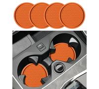 QIANGFAFA 4 Pezzi Sottobicchieri da Auto per Alfa Romeo Giulietta (Type 940) 2010-2016, Car Coaster Portabicchieri Inserto Sottobicchieri Antiscivolo Regali per Decorazioni Auto,C
