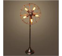 QIANGG Lampada da Terra Industriale Retro Stile Vintage Ventilatore Design Ferro Metallo Tubo Alto Rubinetto Lampada da Terra Soggiorno Corridoio Lampada Alta (Lampadina Non Inclusa)