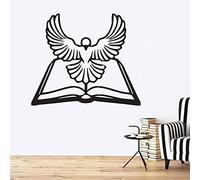 QIANGTOU Decalcomania in Vinile Animali e Uccelli Decor Wall Sticker Contabilità Generale Bibbia Colomba Bianca Spirito Santo Removbale Home Bedroom Decor 73x84cm