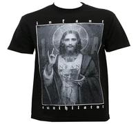 QIANHANTANG Authentic Infant Annihilator Band Jesus Unisex 100% Cotton Short-Sleeve T-Shirts Black L
