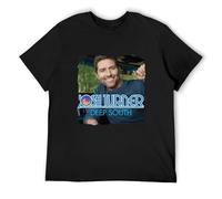 QIANHANTANG Crottsmills Tees with Josh Turner Design Running Men Top Unisex 100% Cotton Short-Sleeve T-Shirts Black XXXL