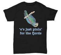 QIANHANTANG Dead Parrot - Pinin for The Fjords Unisex 100% Cotton Short-Sleeve T-Shirts Black L