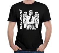 QIANHANTANG Discharge End of Days Poster Punk World Unisex 100% Cotton Short-Sleeve T-Shirts Black XXL