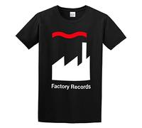 QIANHANTANG Factory Records Retro Record Label Music Happy Mondays Unisex 100% Cotton Short-Sleeve T-Shirts Black M