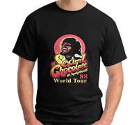 QIANHANTANG Half & Half Sexual Chocolate 88 World Tour Mr Randy Watson Eddie Murphy Unisex 100% Cotton Short-Sleeve T-Shirts Black S