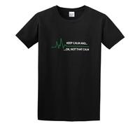 QIANHANTANG Keep Calm And. Ok Not That Calm Unisex 100% Cotton Short-Sleeve T-Shirts Black XXL