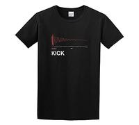 QIANHANTANG Kick Drum DAW Producer Transient & Tail Unisex 100% Cotton Short-Sleeve T-Shirts Black S