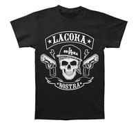 QIANHANTANG La Coka Nostra Unisex 100% Cotton Short-Sleeve T-Shirts Black XL