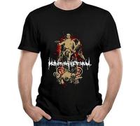QIANHANTANG Men's Heaven Shall Burn Metal Band Logo Unisex 100% Cotton Short-Sleeve T-Shirts Black L
