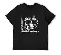 QIANHANTANG Nicklaus Negative Approach Gauze Necros Jerrys Kids Grindcore Punk Crust Unisex 100% Cotton Short-Sleeve T-Shirts Black L