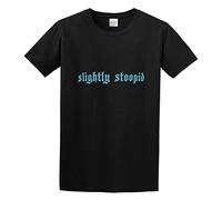 QIANHANTANG Slightly Stoopid Logo Unisex 100% Cotton Short-Sleeve T-Shirts Black XXXL